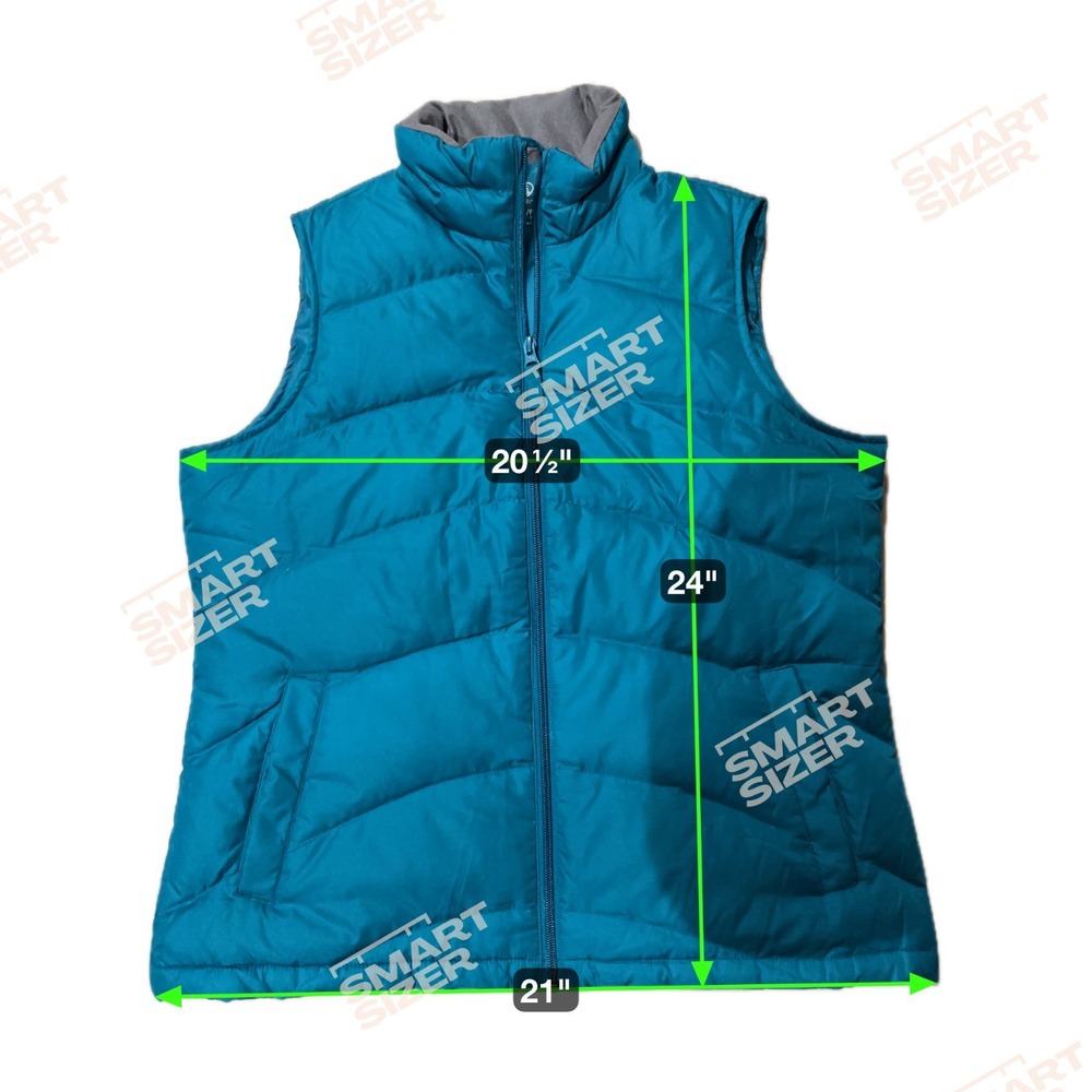 Lands' End Women's Down Puffer Vest Small Petite S/P Quilted Lightweight Zip - Picture 3 of 9